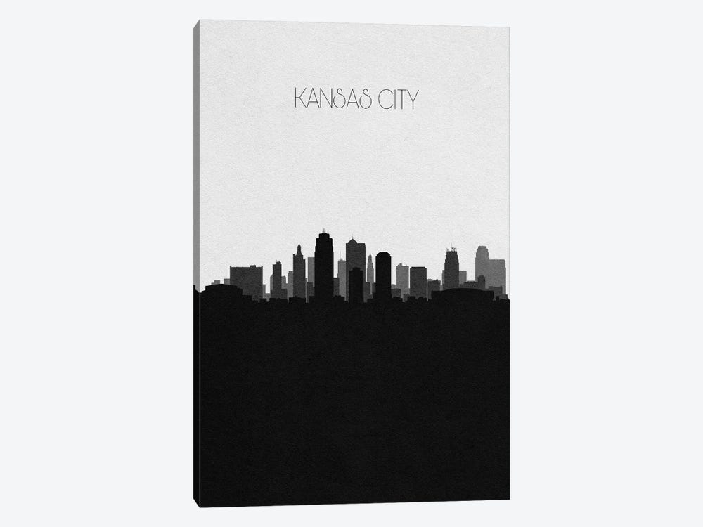 Kansas City, Missouri City Skyline by Ayse Deniz Akerman 1-piece Canvas Artwork