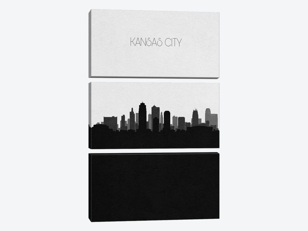 Kansas City, Missouri City Skyline by Ayse Deniz Akerman 3-piece Canvas Artwork