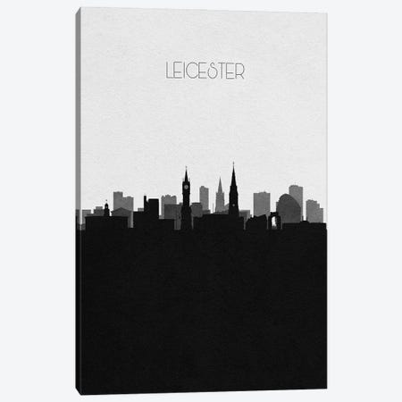 Leicester, England City Skyline Canvas Print #ADA352} by Ayse Deniz Akerman Canvas Art Print