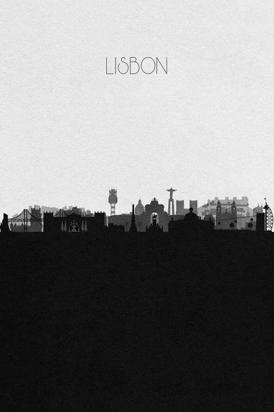 Lisbon: Lisbon, Portugal City Skyline by Ayse Deniz Akerman