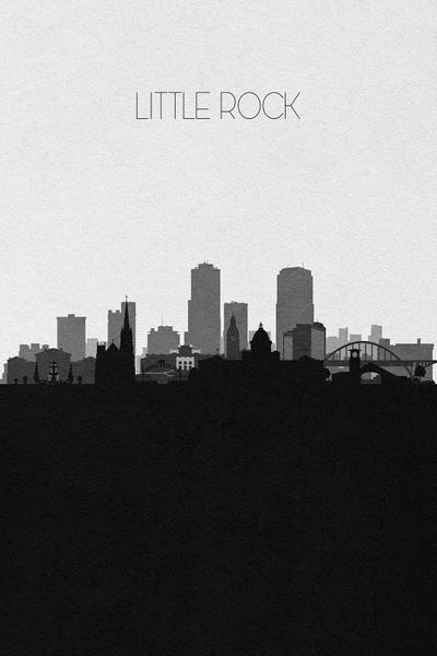 Ayse Deniz Akerman: Little Rock, Arkansas City Skyline by Ayse Deniz Akerman