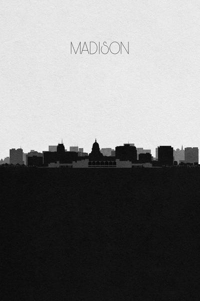 Wisconsin: Madison, Wisconsin City Skyline by Ayse Deniz Akerman