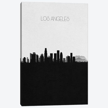 Los Angeles, California City Skyline Canvas Print #ADA360} by Ayse Deniz Akerman Canvas Wall Art
