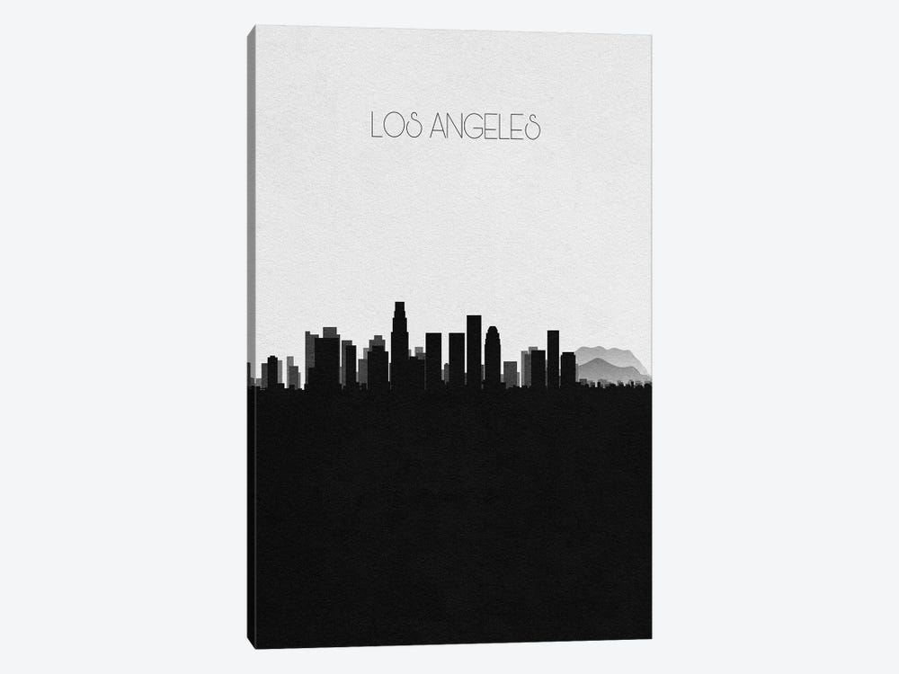 Los Angeles, California City Skyline by Ayse Deniz Akerman 1-piece Canvas Art Print