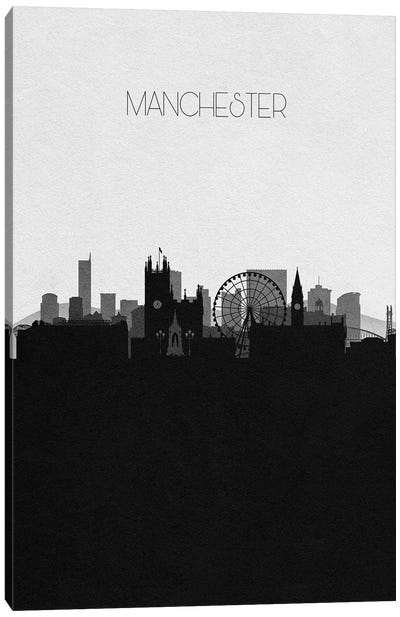 Manchester, Uk City Skyline Canvas Art Print - Manchester Art