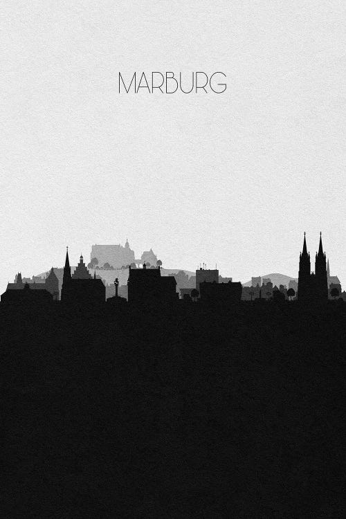 Marburg, Germany City Skyline by Ayse Deniz Akerman wall art
