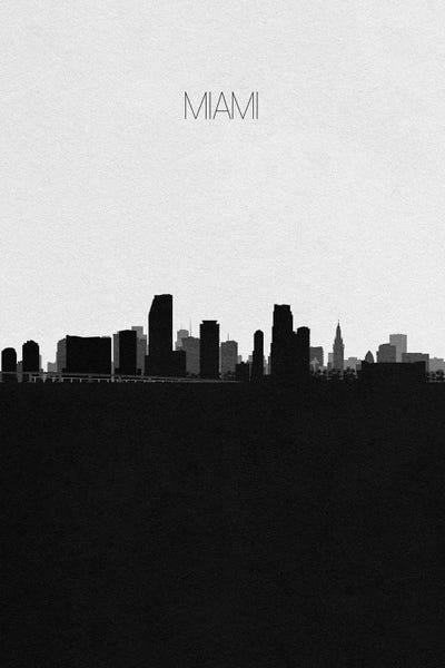 Miami: Miami, Florida City Skyline by Ayse Deniz Akerman