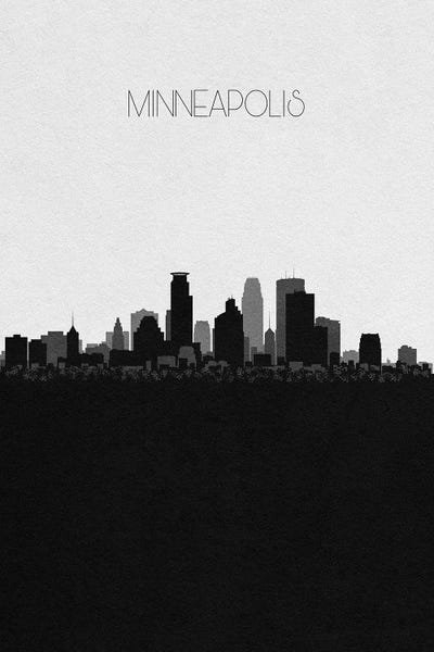 Ayse Deniz Akerman: Minneapolis, Minnesota City Skyline by Ayse Deniz Akerman