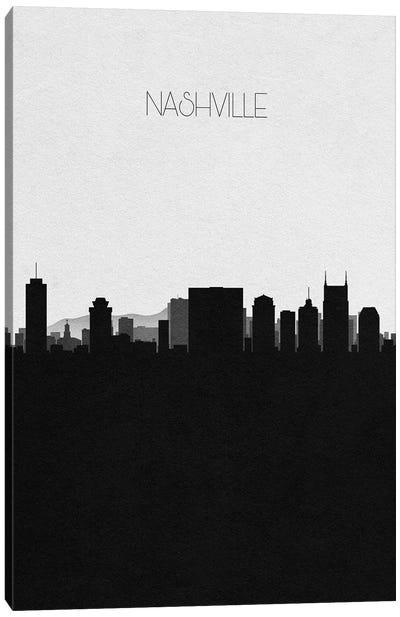 Nashville, Tennessee City Skyline Canvas Art Print - Ayse Deniz Akerman