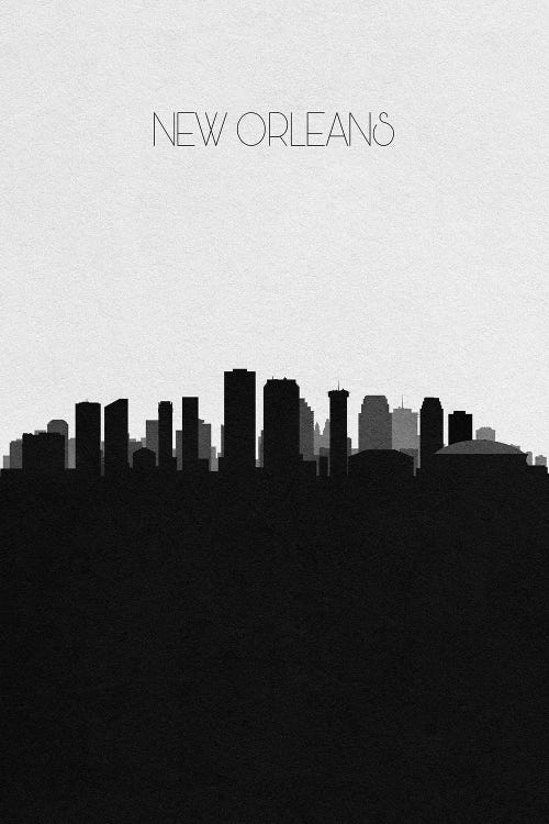 New Orleans, Louisiana City Skyline by Ayse Deniz Akerman wall art