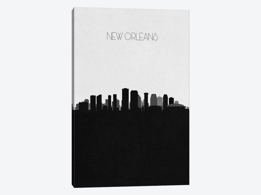 New Orleans, Louisiana City Skyline by Ayse Deniz Akerman 1-piece Canvas Art Print