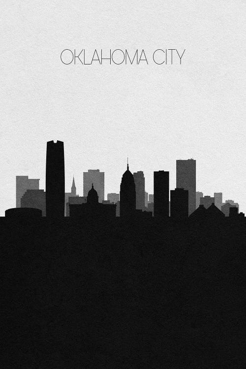 Oklahoma City, Oklahoma Skyline by Ayse Deniz Akerman wall art
