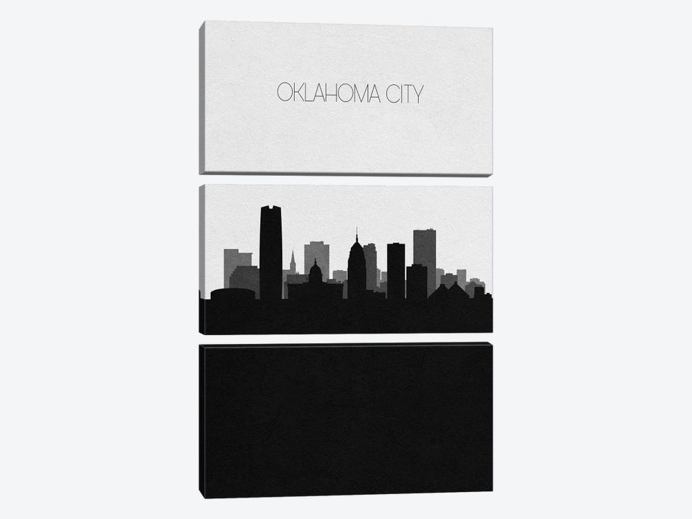 Oklahoma City, Oklahoma Skyline by Ayse Deniz Akerman 3-piece Canvas Print