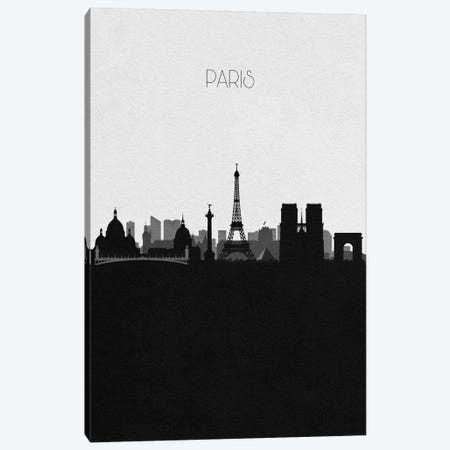 Paris, France City Skyline Canvas Print #ADA385} by Ayse Deniz Akerman Art Print