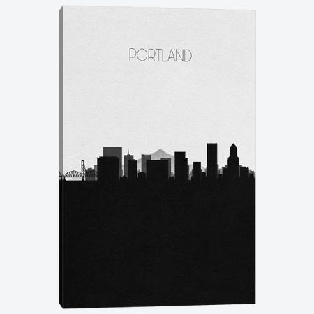 Portland, Oregon City Skyline Canvas Print #ADA391} by Ayse Deniz Akerman Art Print