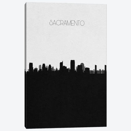 Sacramento, California City Skyline Canvas Print #ADA401} by Ayse Deniz Akerman Canvas Print