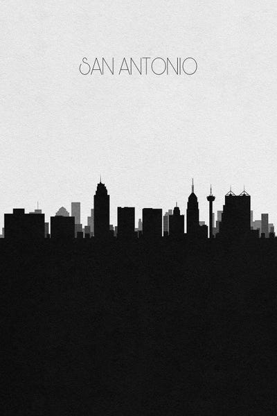 Ayse Deniz Akerman: San Antonio, Texas City Skyline by Ayse Deniz Akerman