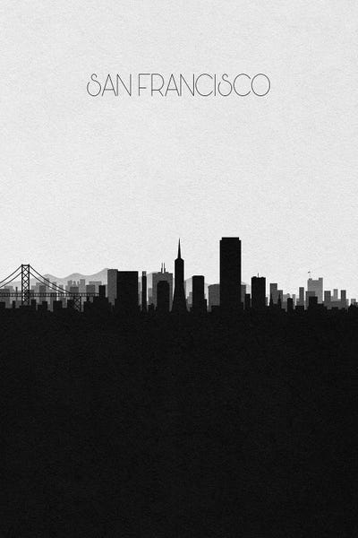 San Francisco Skylines: San Francisco, California City Skyline by Ayse Deniz Akerman