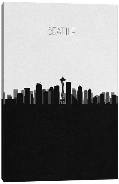 Seattle, Washington City Skyline Canvas Art Print - Ayse Deniz Akerman