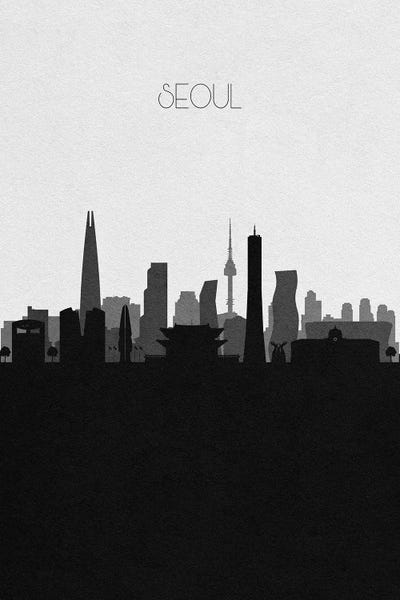 Seoul, South Korea City Skyline by Ayse Deniz Akerman canvas print
