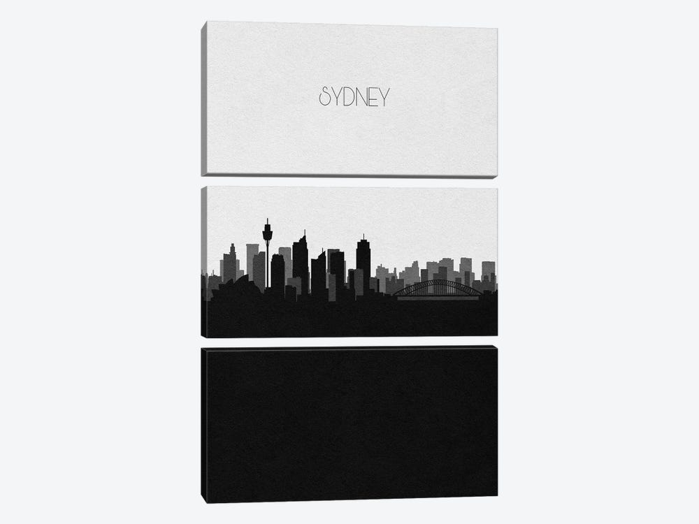 Sydney, Australia City Skyline by Ayse Deniz Akerman 3-piece Canvas Artwork