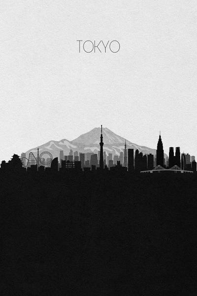 Ayse Deniz Akerman: Tokyo, Japan City Skyline by Ayse Deniz Akerman