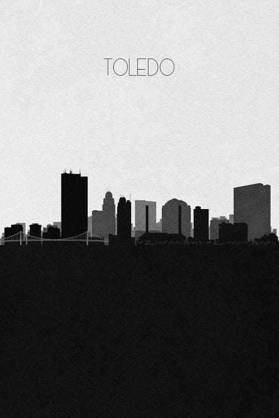 Ayse Deniz Akerman: Toledo, Ohio City Skyline by Ayse Deniz Akerman