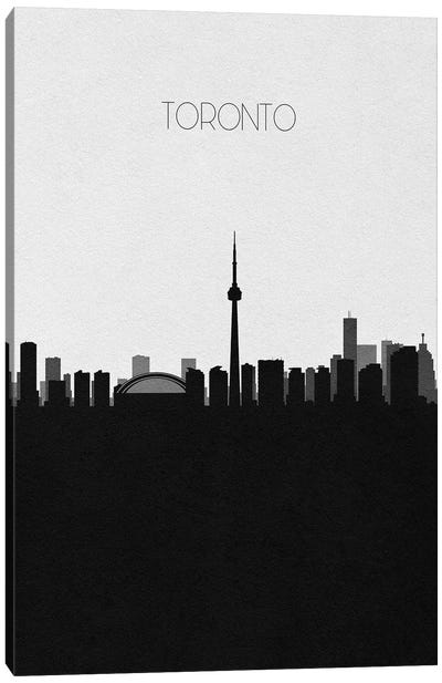 Toronto, Canada City Skyline Canvas Art Print - Black & White Skylines