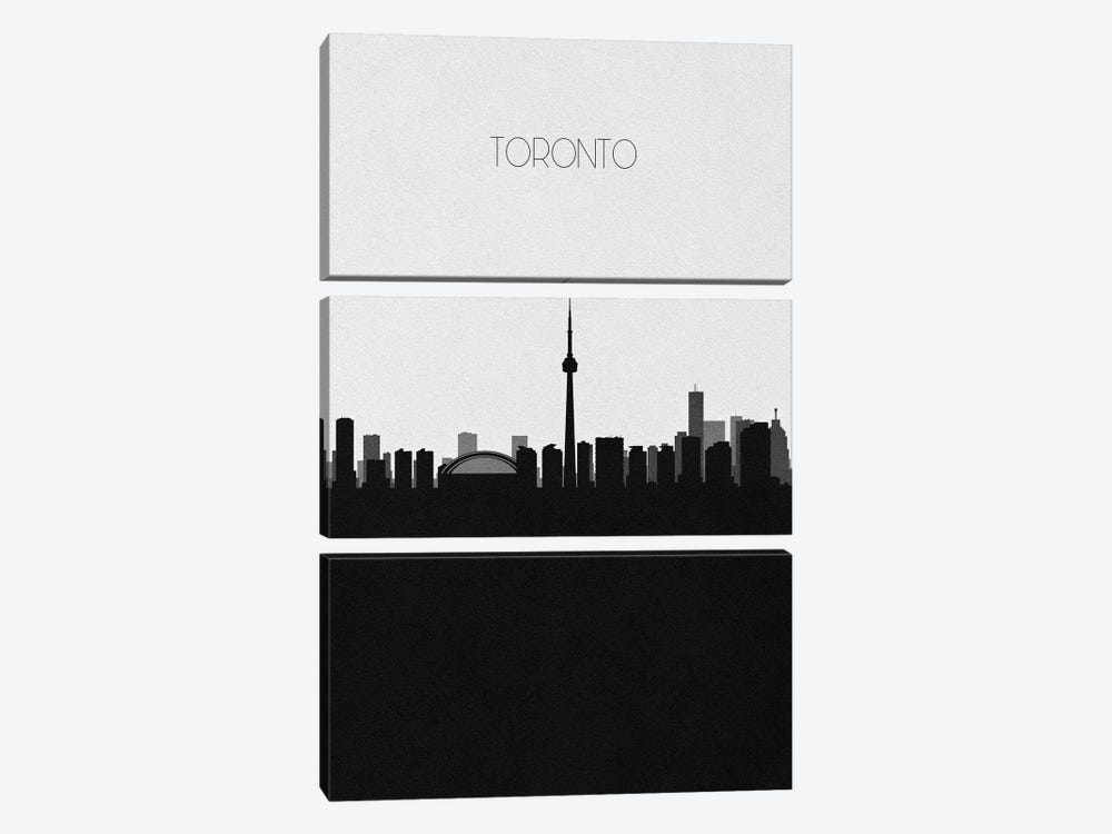 Toronto, Canada City Skyline by Ayse Deniz Akerman 3-piece Canvas Print