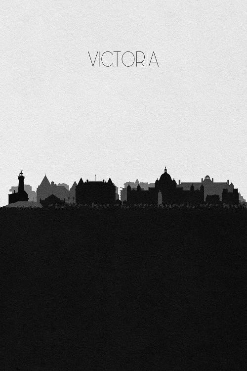 Victoria, Canada City Skyline by Ayse Deniz Akerman wall art