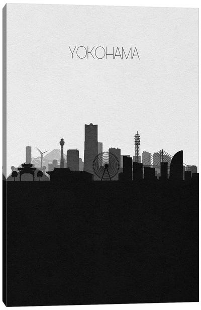 Yokohama, Japan City Skyline Canvas Art Print - Ayse Deniz Akerman