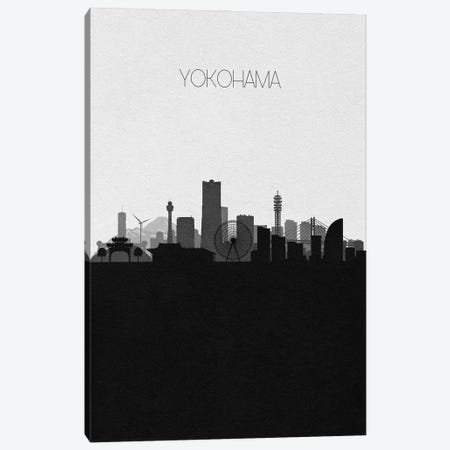 Yokohama, Japan City Skyline Canvas Print #ADA434} by Ayse Deniz Akerman Art Print