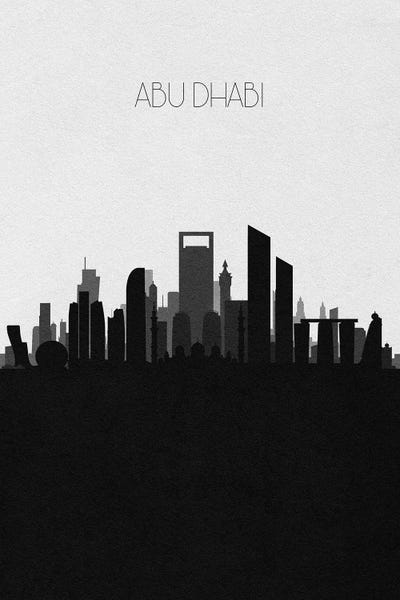 Abu Dhabi, UAE Skyline by Ayse Deniz Akerman art print