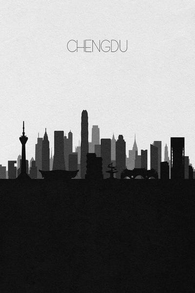 Chengdu, China City Skyline