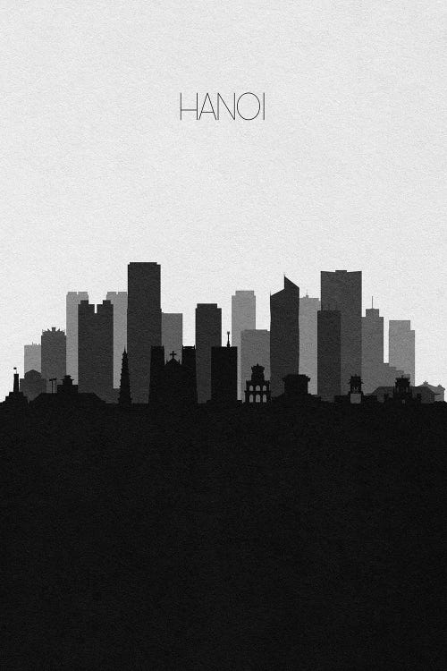 Hanoi, Vietnam City Skyline by Ayse Deniz Akerman wall art
