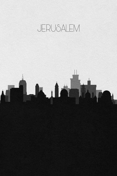 Jerusalem, Israel City Skyline by Ayse Deniz Akerman art print