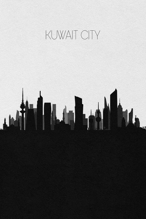 Kuwait City Skyline by Ayse Deniz Akerman wall art