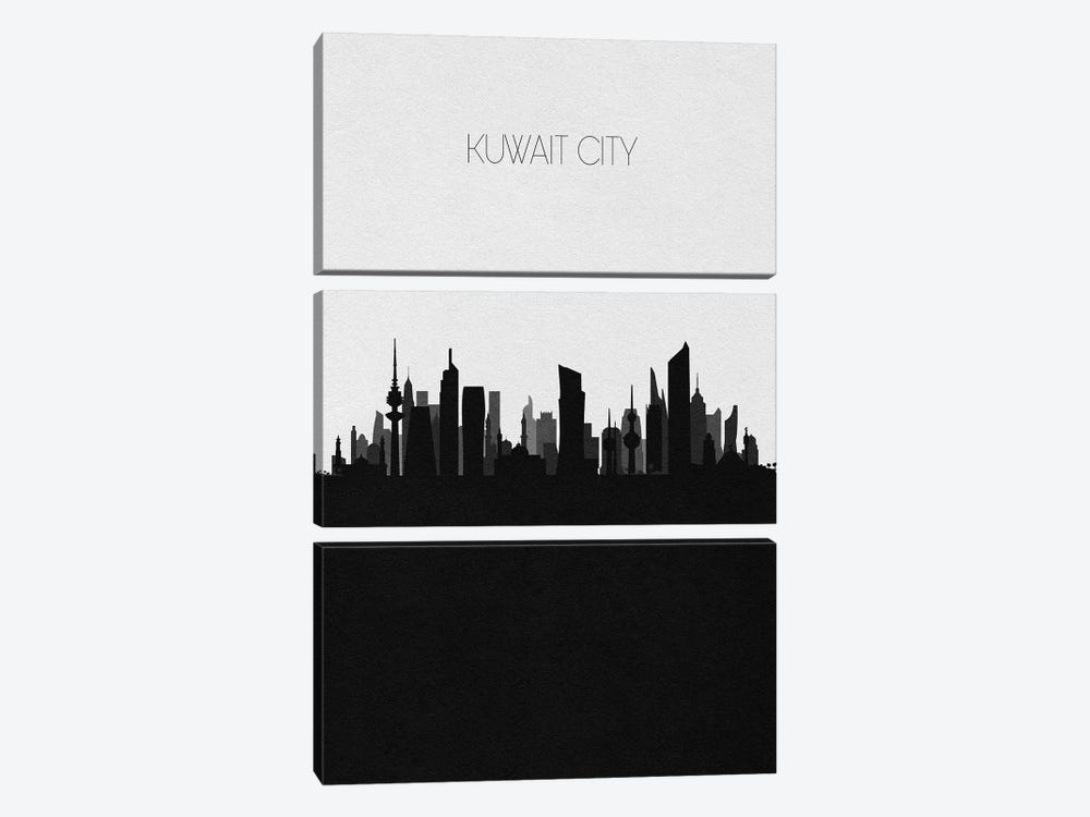 Kuwait City Skyline by Ayse Deniz Akerman 3-piece Canvas Art