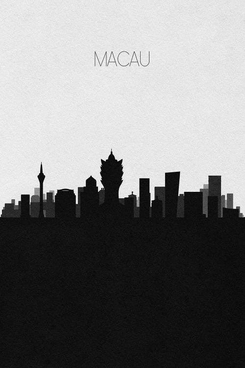 Macau, China City Skyline by Ayse Deniz Akerman wall art