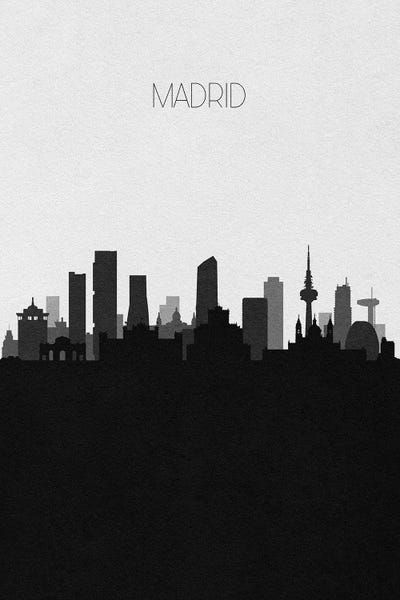 Ayse Deniz Akerman: Madrid, Spain City Skyline by Ayse Deniz Akerman