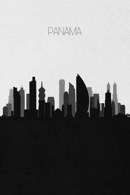 Panama City Skyline by Ayse Deniz Akerman wall art