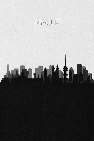 Prague, Czechia City Skyline by Ayse Deniz Akerman canvas print