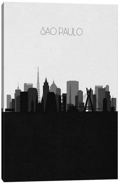 Sao Paulo, Brazil City Skyline Canvas Art Print - Ayse Deniz Akerman