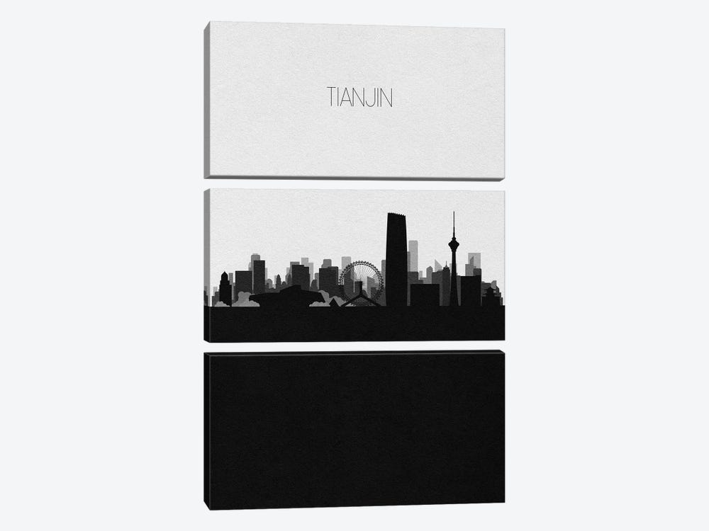 Tianjin, China City Skyline by Ayse Deniz Akerman 3-piece Canvas Print