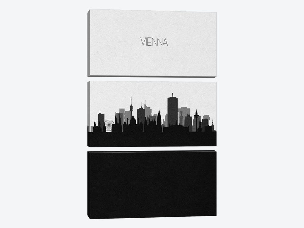 Vienna, Austria City Skyline by Ayse Deniz Akerman 3-piece Art Print