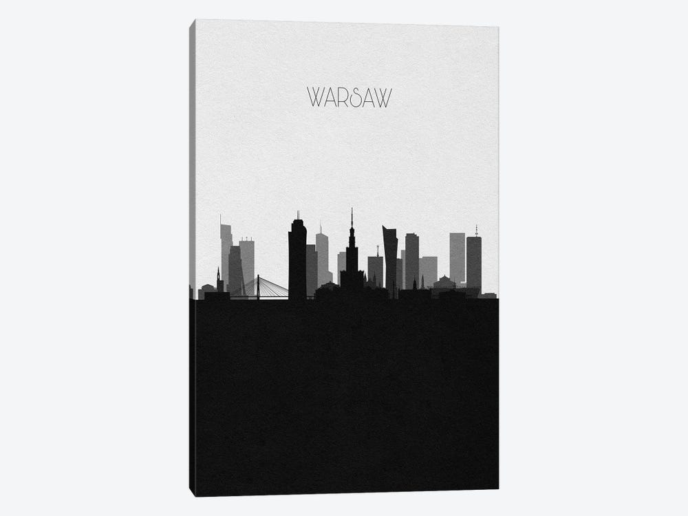 Warsaw, Poland City Skyline by Ayse Deniz Akerman 1-piece Canvas Artwork