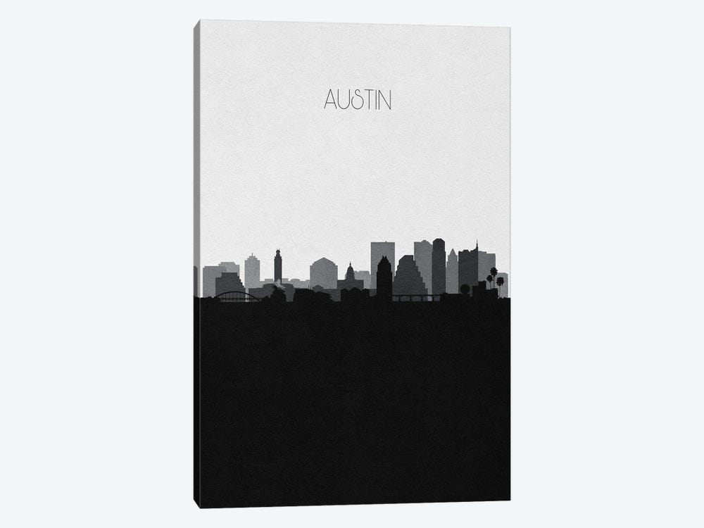 Austin Skyline by Ayse Deniz Akerman 1-piece Canvas Print