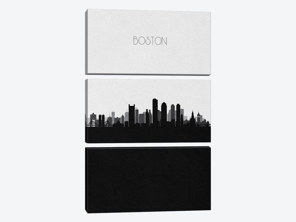 Boston Skyline by Ayse Deniz Akerman 3-piece Art Print