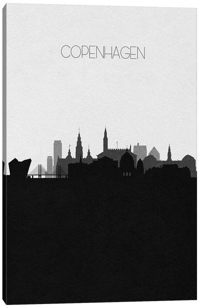 Copenhagen, Denmark City Skyline Canvas Art Print - Ayse Deniz Akerman