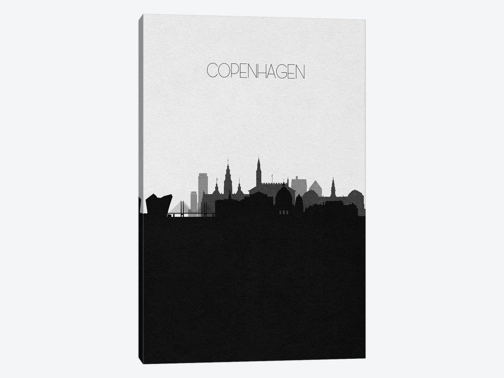 Copenhagen, Denmark City Skyline by Ayse Deniz Akerman 1-piece Canvas Print